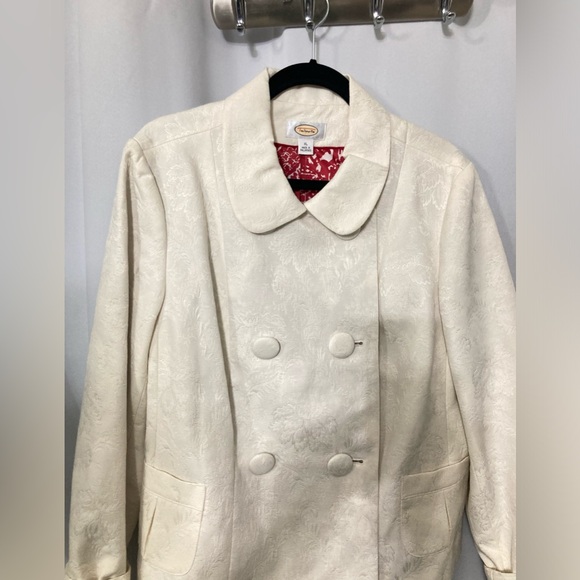 TALBOTS Off White BROCADE Jacket NWOT FLAWLESS - Picture 7 of 11
